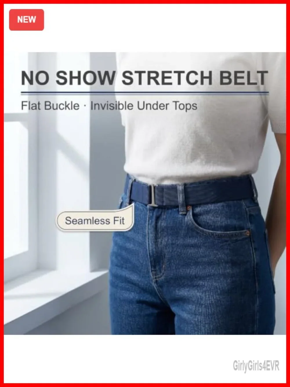 3 Pack Women's Stretch Belts Adjustable Elastic Belts for Jeans Pants Dresses